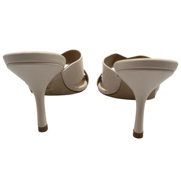 Stuart Weitzman Carmen 75 Slip On Slide Heels Mules Sandals Seashell Size 9B - Picture 7 of 10